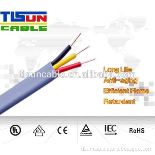2/3 core H05VVH2-R PVC Insulation earth flat electrical cable